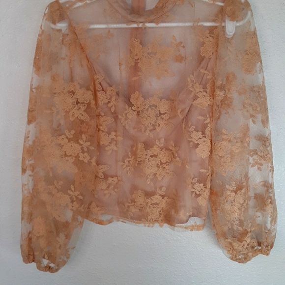 peach Tops - Peach brand lacey shirt Size L
